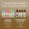 image:imageBadger Cocoa Butter Lip Balm Variety Pack Organic 4PackCocoa  Vanilla  Orange  Mint