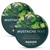 image:imageBadger Organic Mustache amp Beard Wax Medium Hold 75 oz Tin075 Count Pack of 2