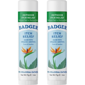 image:imageBadger Bug Bite Itch Relief Stick Organic AntiItch Balm Soothing 6 oz06 Ounce Pack of 2
