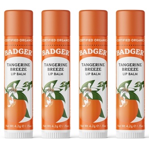 image:imageBadger Classic Lip Balm Variety Pack Yellow Box 4PackTangerine Breeze