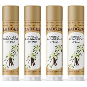 image:imageBadger Classic Lip Balm Variety Pack Yellow Box 4PackVanilla Madagascar