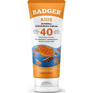 image:imageBadger Kids Mineral Sunscreen Cream SPF 40 Organic NonToxic 29 fl oz29 Fl Oz Pack of 1