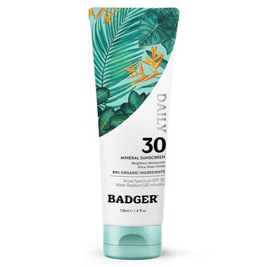 image:imageBadger Mineral Daily Sunscreen SPF 30 Zinc Oxide No White Cast 4 fl oz4 Fl Oz Pack of 1