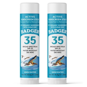 image:imageBadger Mineral Kids Sunscreen Face Stick SPF 35 Organic 65 oz 2Pack065 Ounce Pack of 2