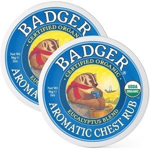 image:imageBadger Organic Aromatic Chest Rub Eucalyptus amp Lavender 75 oz2 Ounce Pack of 2