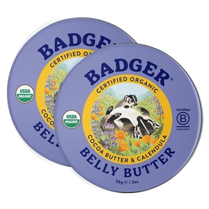 image:imageBadger Organic Belly Butter Cocoa Butter amp Coconut 2 oz Tin2 Ounce Pack of 2