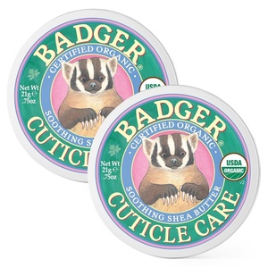 image:imageBadger Organic Cuticle Cream Shea Butter 75 oz Tin075 Ounce Pack of 2