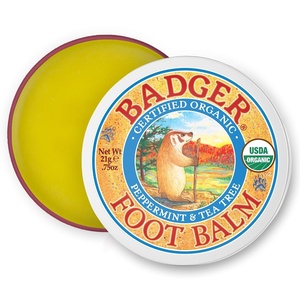 image:imageBadger Organic Foot Balm Cracked Heel Treatment 2 oz TinPeppermint  Tea Tree