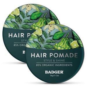 image:imageBadger Organic Hair Pomade for Men 2 oz Tin2 Count Pack of 2