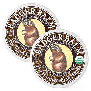 image:imageBadger Organic Healing Hand Balm Hardworking Hands 2 oz Tin075 Ounce Pack of 2