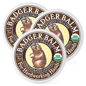 image:imageBadger Organic Healing Hand Balm Hardworking Hands 2 oz Tin075 Ounce Pack of 3