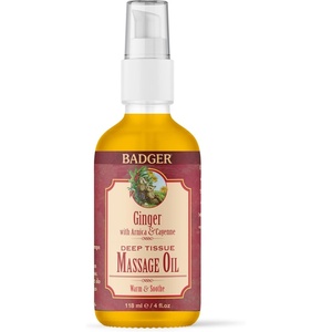 image:imageBadger Organic Lavender Massage Oil 4 fl oz Glass BottleGinger