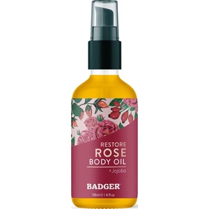 image:imageBadger Organic Rose Body Oil Jojoba amp Pomegranate 4 fl oz Glass BottleDamascus Rose