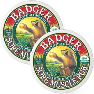 image:imageBadger Sore Muscle Rub Balm Warming USDA Certified GMO Free 2 oz2 Ounce Pack of 2