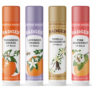 image:imageBadger Tea Tree Classic Organic Lip Balm 4 PackAssorted Gold Box