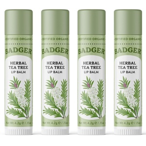 image:imageBadger Tea Tree Classic Organic Lip Balm 4 PackTea Tree  Lemon